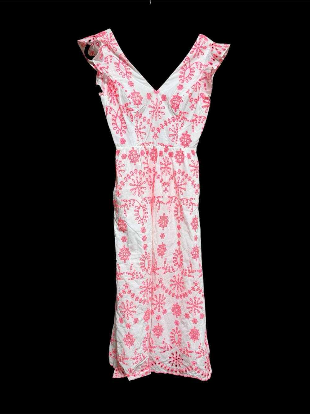 Lilly Pulitzer Lillyanne Midi Dress Size 0 NWT Pink Coral Eyelet Resort Chic - Picture 4 of 11